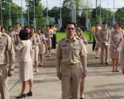 กิจกรรมเขตพื้นที่การศึกษาสุจริต ด้วยการเข้าแถวเคารพธงชาติ  สวดมนต์ไหว้พระ ยืนสงบนิ่ง ร้องเพลงสรรเสริญพระบารมี กล่าวคำปฏิญญาสำนักงานเขตพื้นที่การศึกษาสุจริต การเป็นข้าราชการที่ดี เพื่อปลูกฝังค่านิยมสุจริต และแนะนำบุคลากรที่ย้ายมาปฏิบัติงาน ณ สพป.อุตรดิตถ์ 